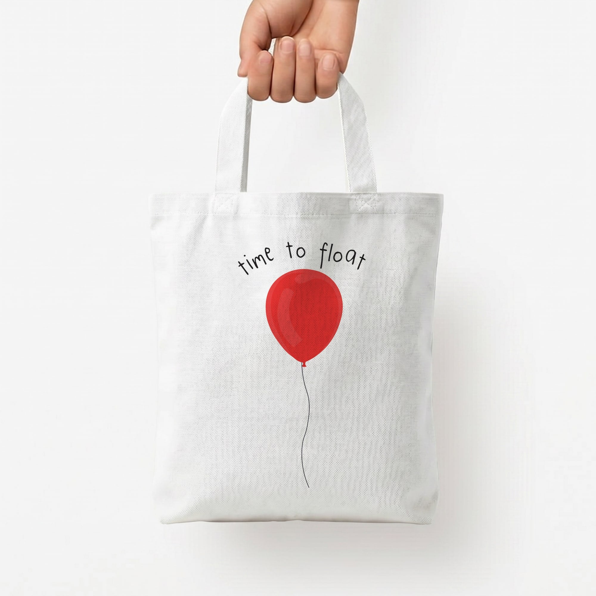Time To Float - Clown Tote Bag — White / Small