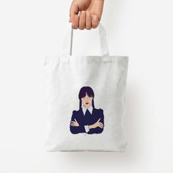 Wednesday Addams Wednesday Tote Bag — White / Small