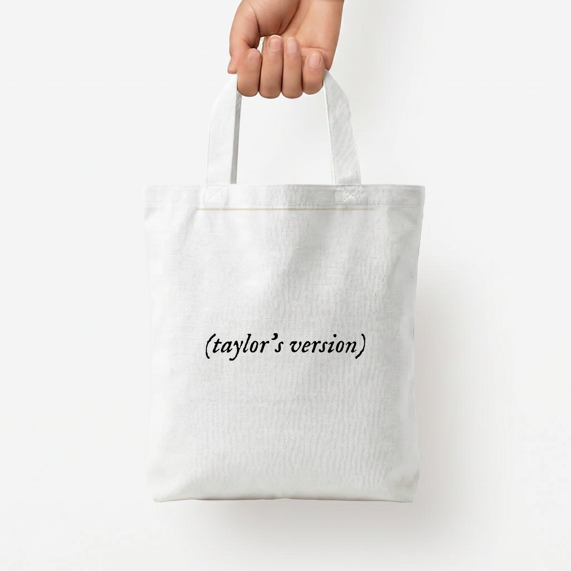 Personalised Taylor's Version Tote Bag — White / Small