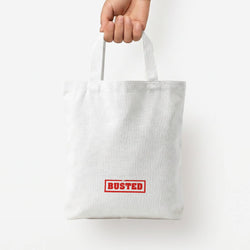 Band Logo - Bust Band Tote Bag — White / Small