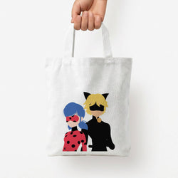Red And Blue Tote Bag — White / Small