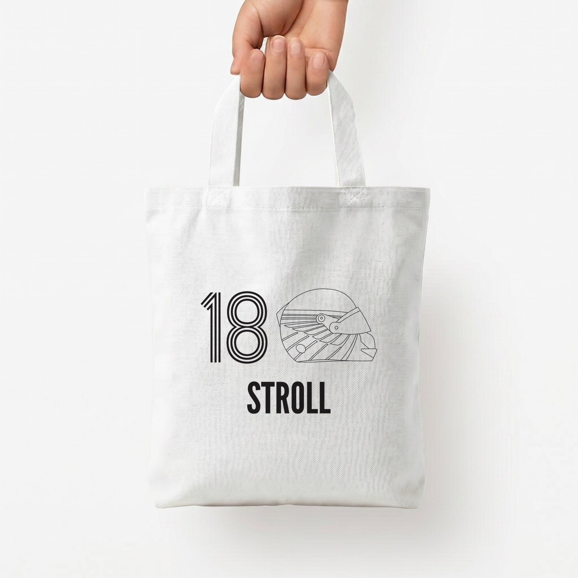 Stroll Helmet 2026 Tote Bag — White / Small