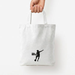 Football Is Life Tote Bag — White / Small