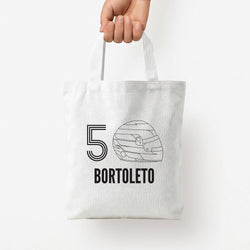 Bortoleto Helmet 2026 Tote Bag — White / Small