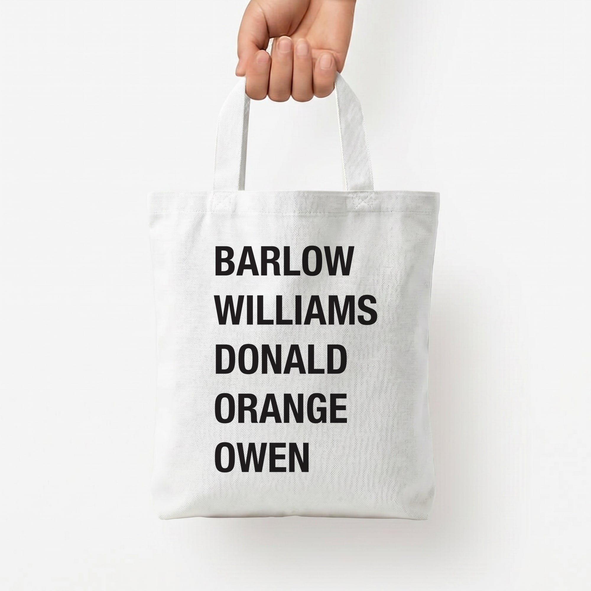 Take Band Members Names Tote Bag — White / Small