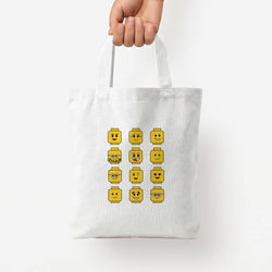 Characters - Bricks Tote Bag — White / Small