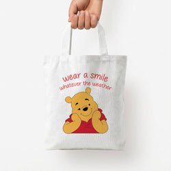 Wear A Smile Whatever The Weather  Tote Bag — White / Small