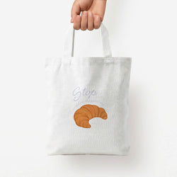 Stop I Could Have Dropped My Croissant - TikTok Tote Bag — White / Small