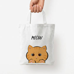 Ginger Cat - Cats Tote Bag — White / Small