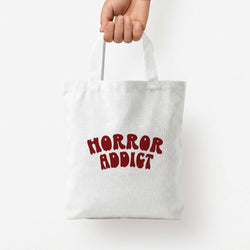 Horror Addict Tote Bag — White / Small