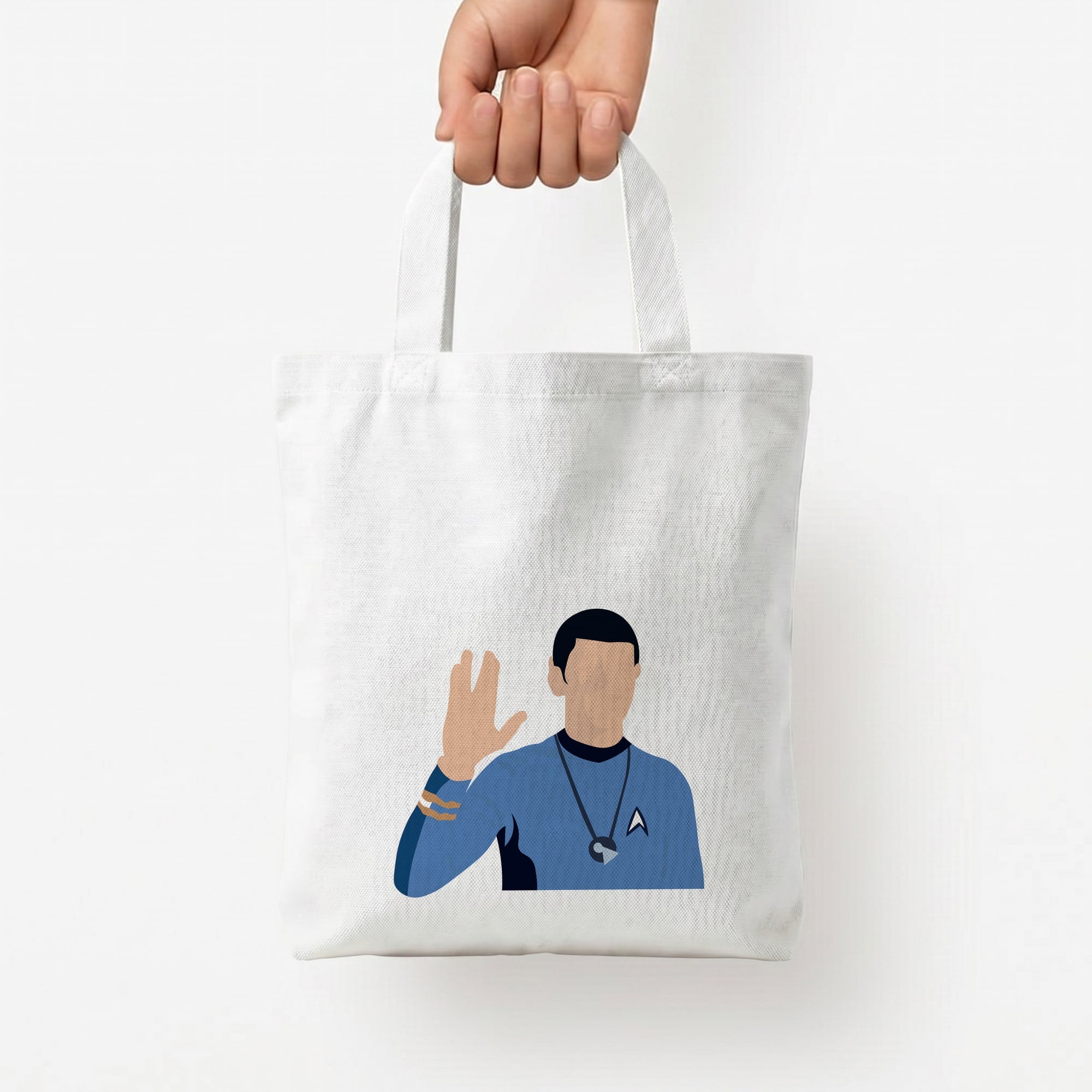 Spock Tote Bag — White / Small