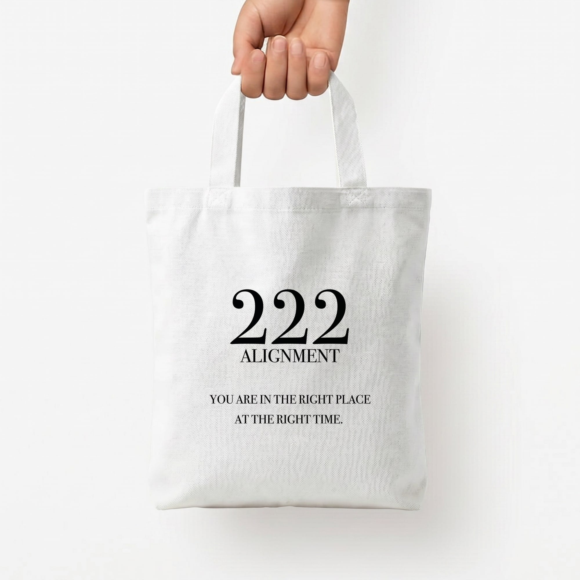 222 - Angel Numbers Tote Bag — White / Small