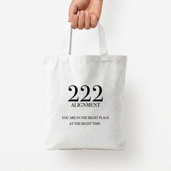 222 - Angel Numbers Tote Bag — White / Small