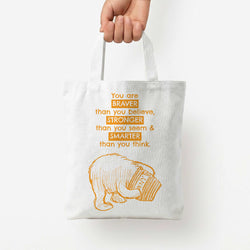 You Are Braver Tote Bag — White / Small