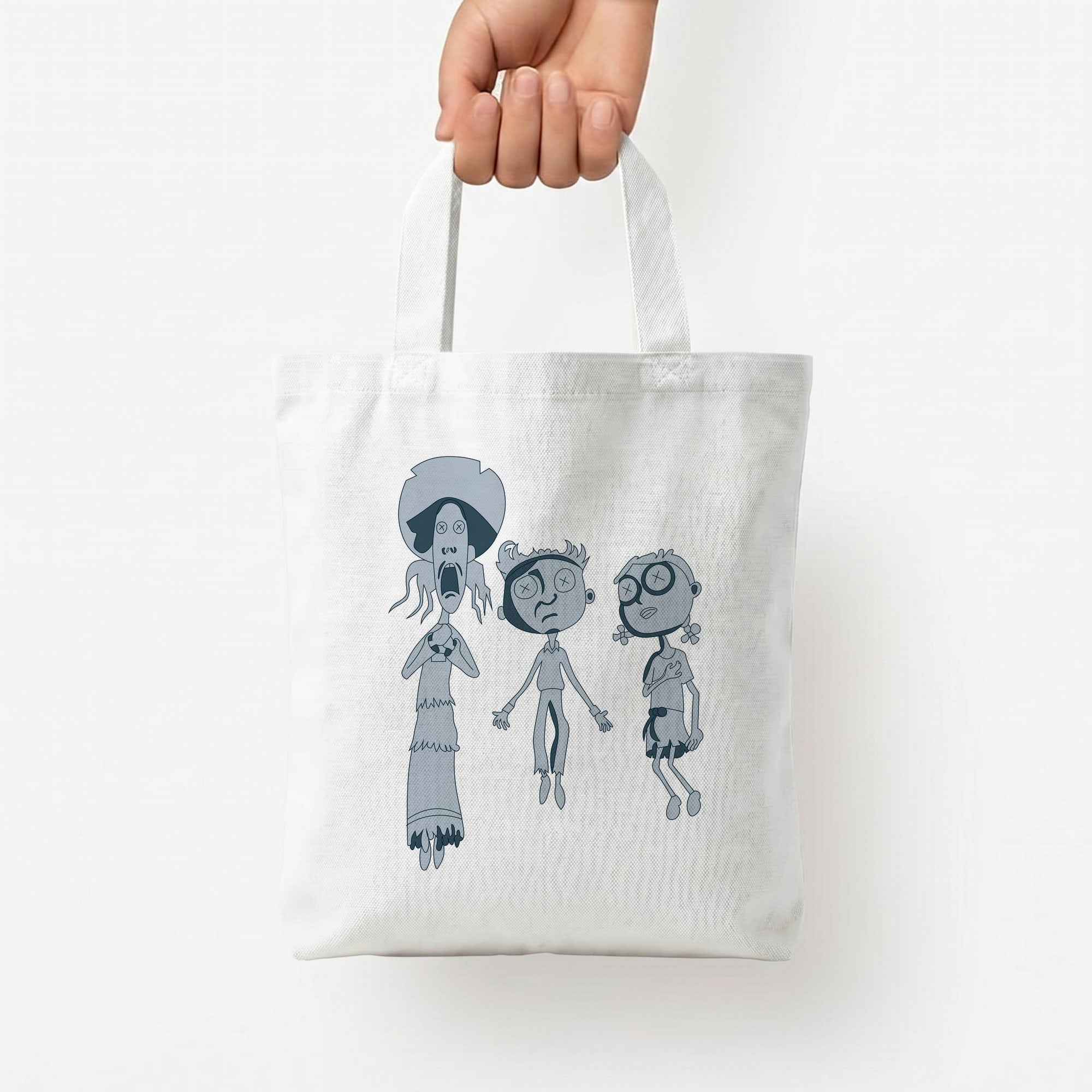 Cor Outline Tote Bag — White / Small