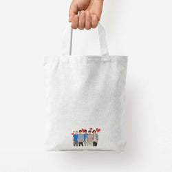 Love Band Tote Bag — White / Small