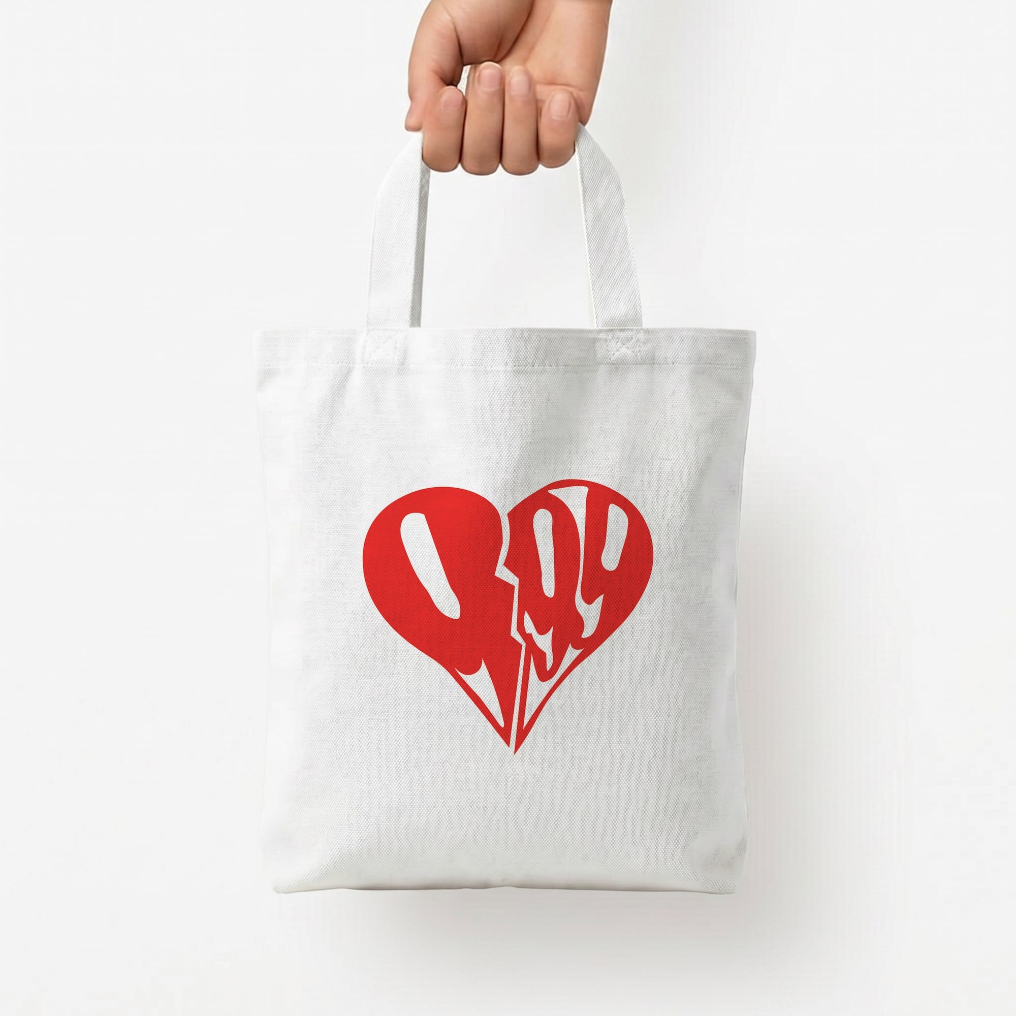 Heart - Juice Tote Bag — White / Small