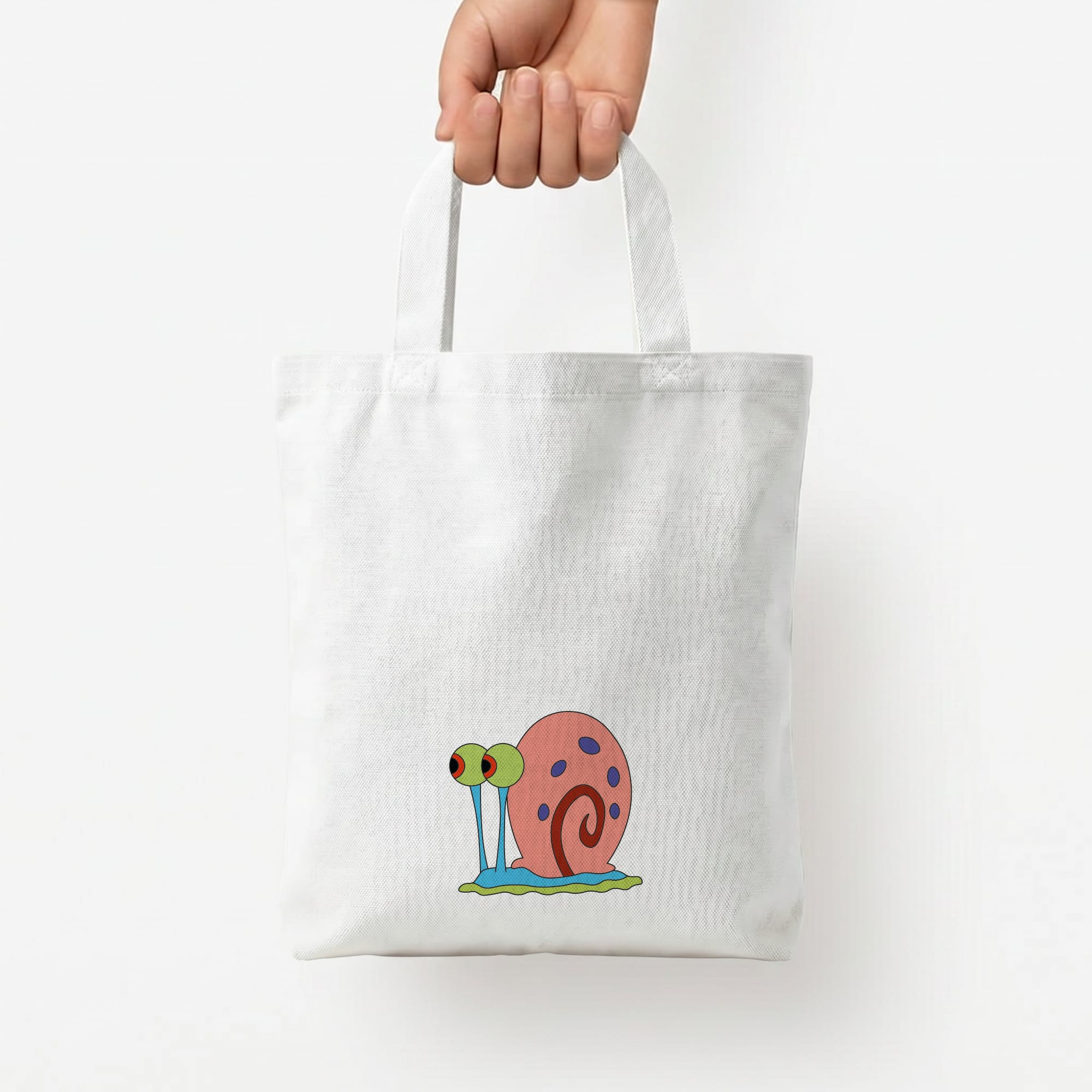 Gary The Snail Tote Bag — White / Small