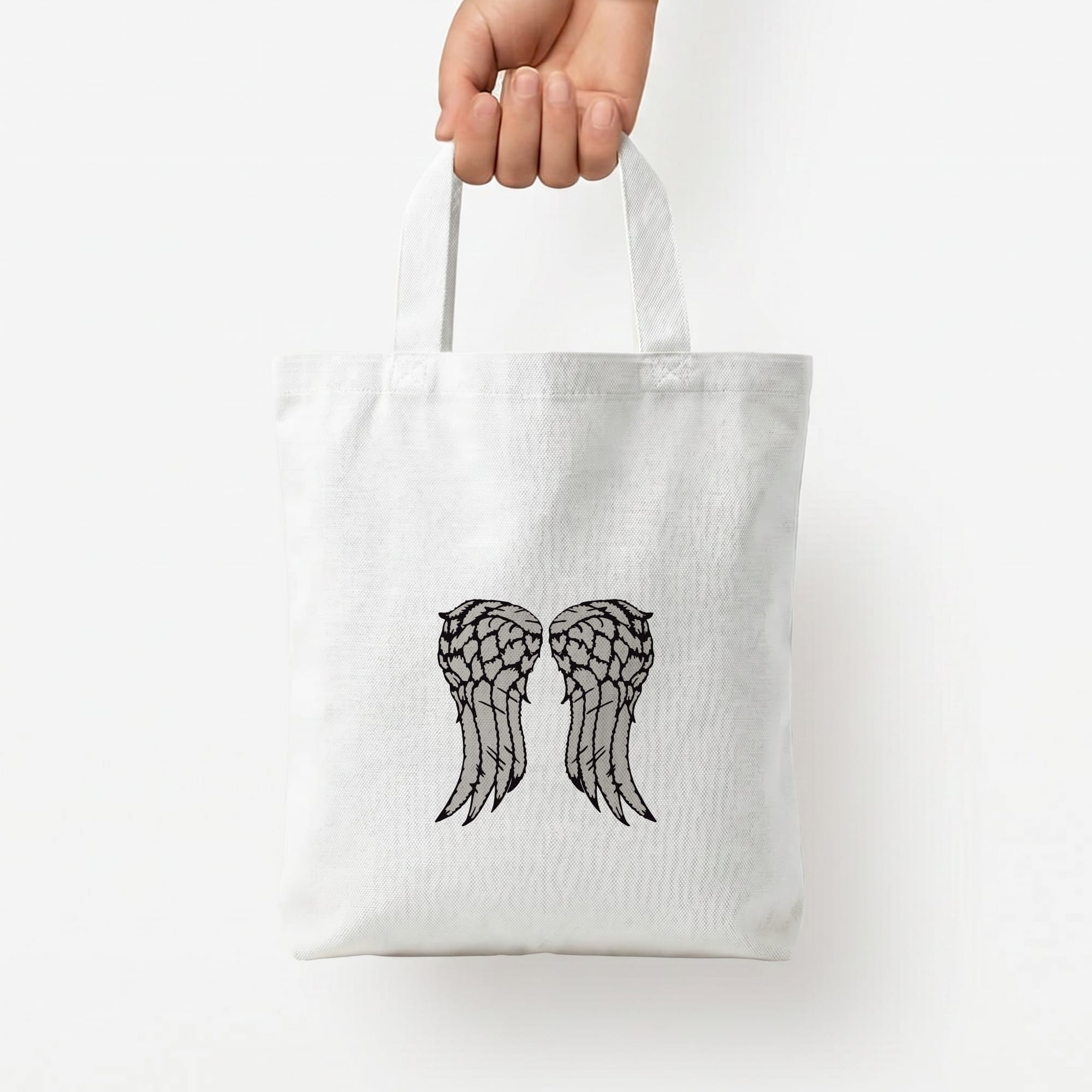 Daryl's Wings - TWD Tote Bag — White / Small