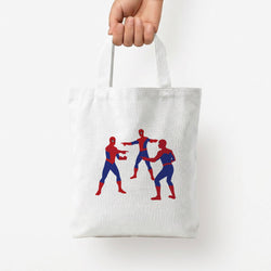 Spider Hero Pointing Meme Tote Bag — White / Small