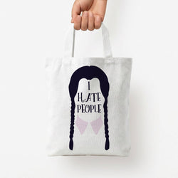 I Hate People Tote Bag — White / Small