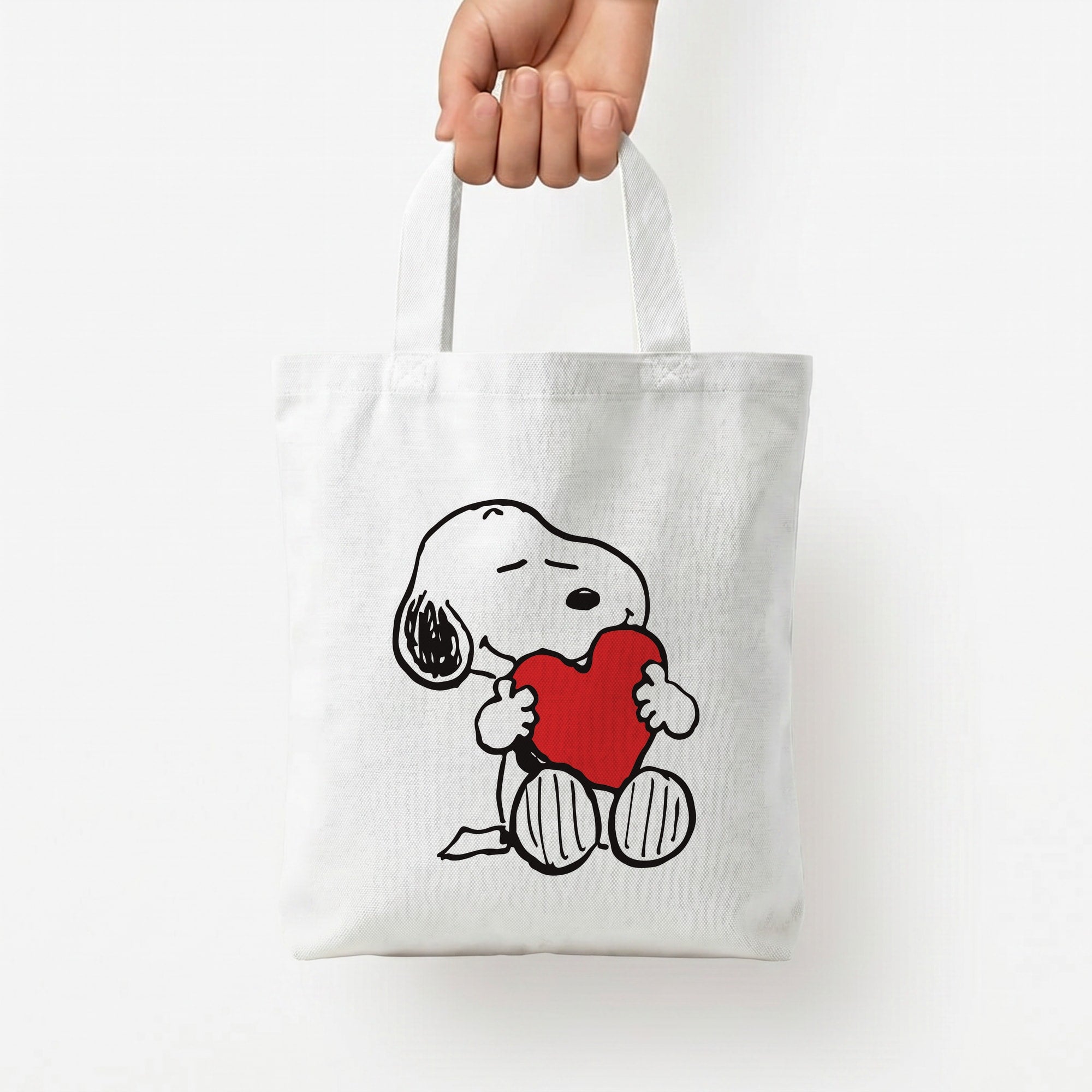 Snoopy - Valentine's Day Tote Bag — White / Small