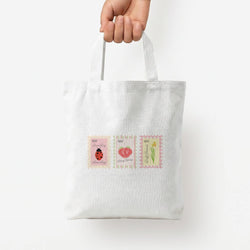 Meadow Mailer Tote Bag — White / Small