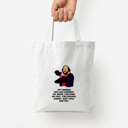 Murray Quote Tote Bag — White / Small