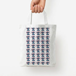 Stitch - Christmas Patterns Tote Bag — White / Small