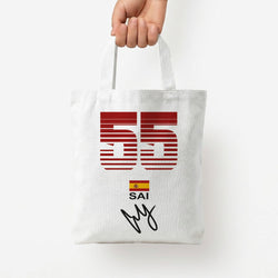 Sainz - F1 Tote Bag — White / Small