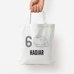 Hadjar Helmet 2026 Tote Bag — White / Small