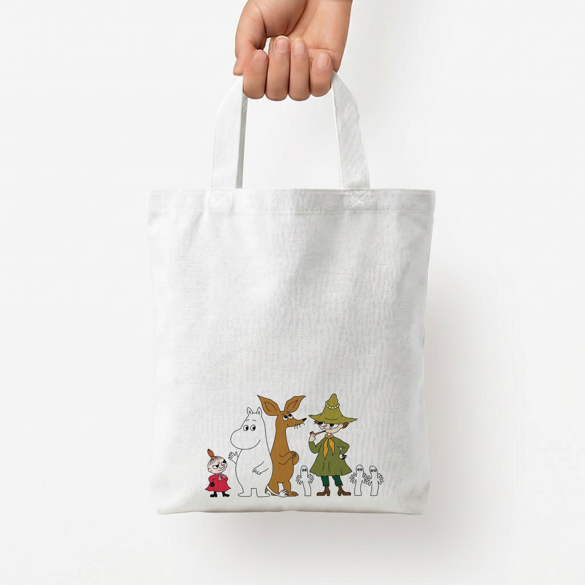 Moom Characters Tote Bag — White / Small