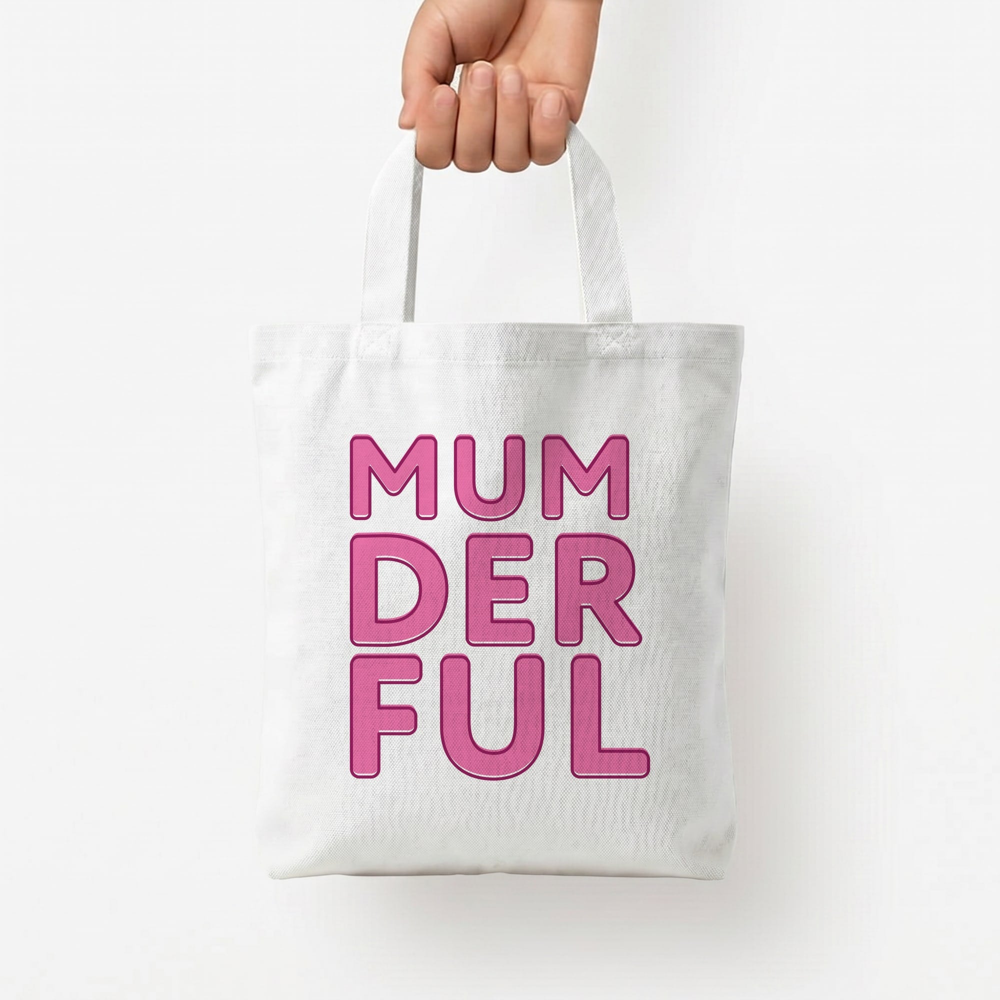 Mumderful Tote Bag — White / Small