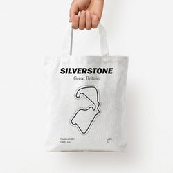 Silverstone Circuit Tote Bag — White / Small