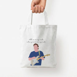 All Is On My Side Pink Tote Bag — White / Small