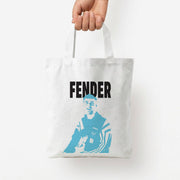 Fender Silhouette Blue Tote Bag 4