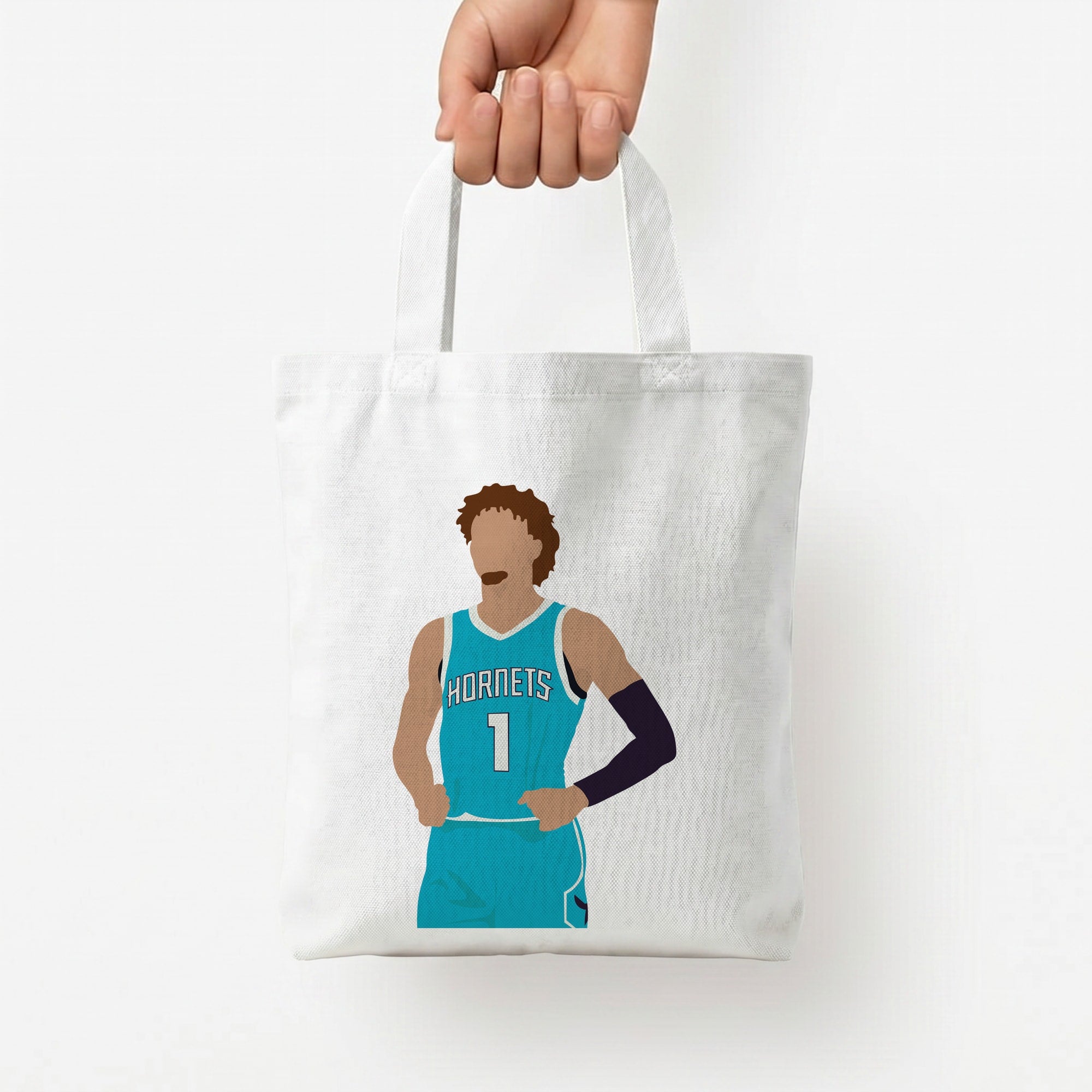Lamelo - Basketball Tote Bag — White / Small
