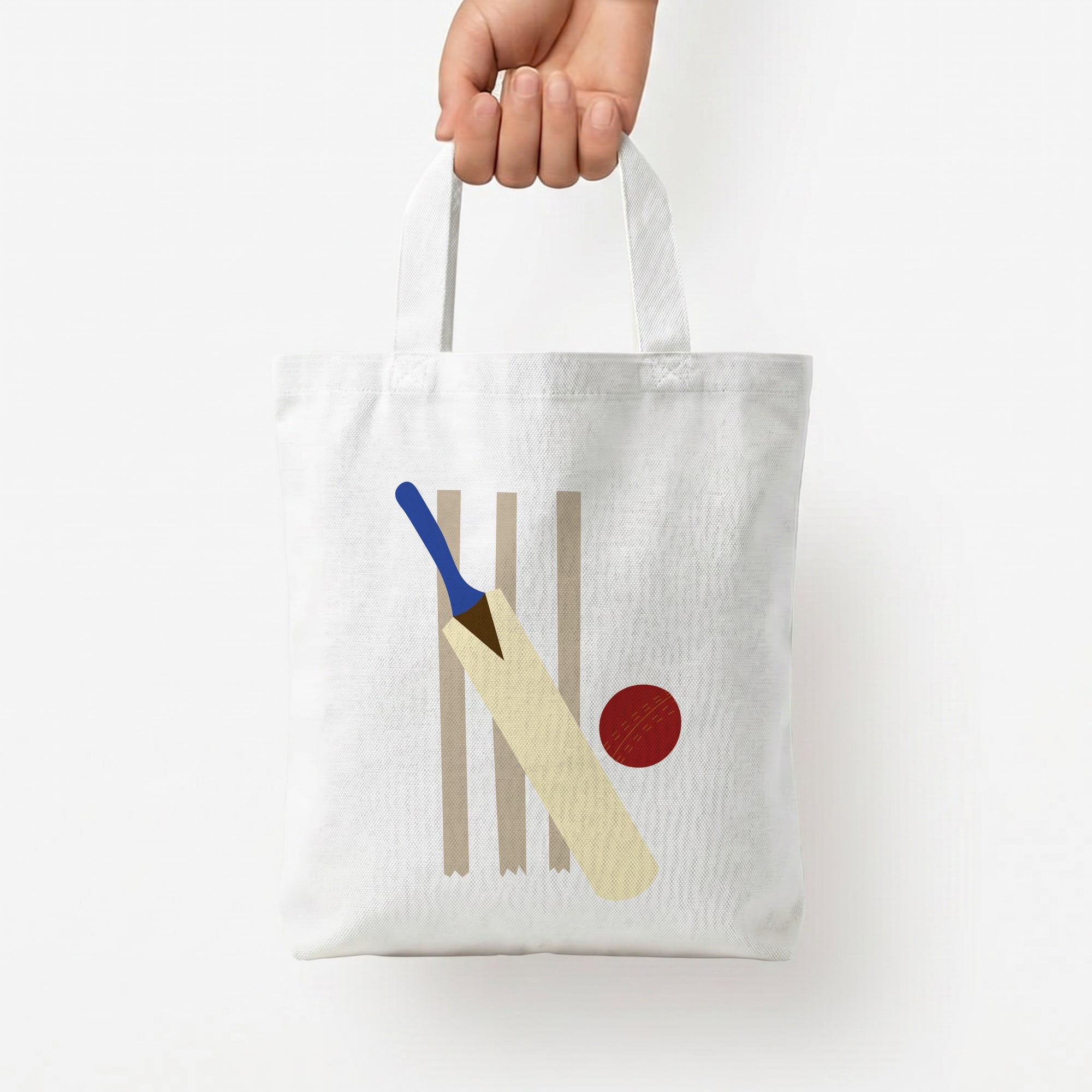 Wickets - Cricket Tote Bag — White / Small