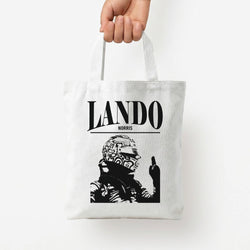 Lando Black And Green  Tote Bag — White / Small