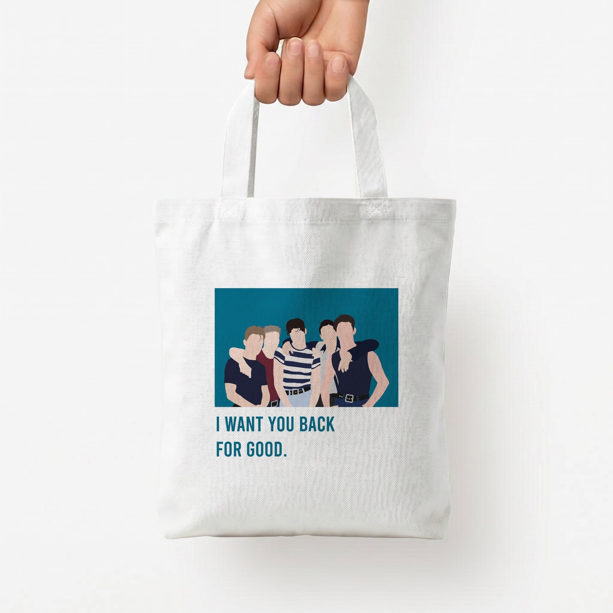 I Want You Back Tote Bag — White / Small