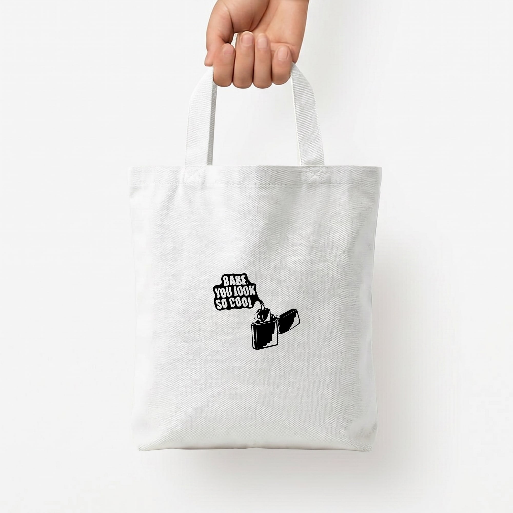 Babe, You Look So Cool - 1975 Tote Bag — White / Small