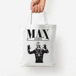 Max Blue And Red Tote Bag — White / Small