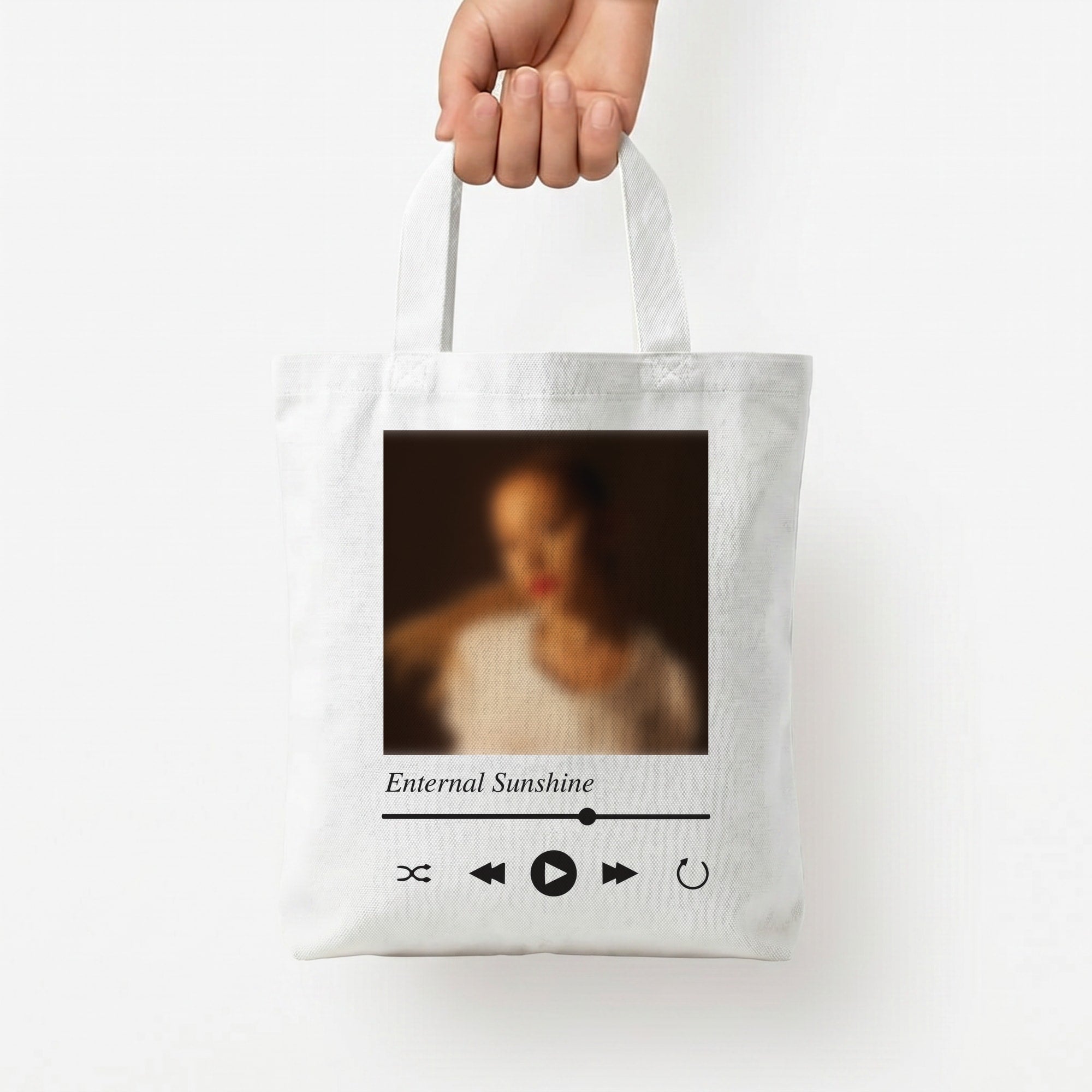 Sunshine Music Player Tote Bag — White / Small