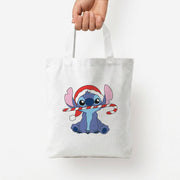 Cute Blue Alien Candycane Tote Bag 4
