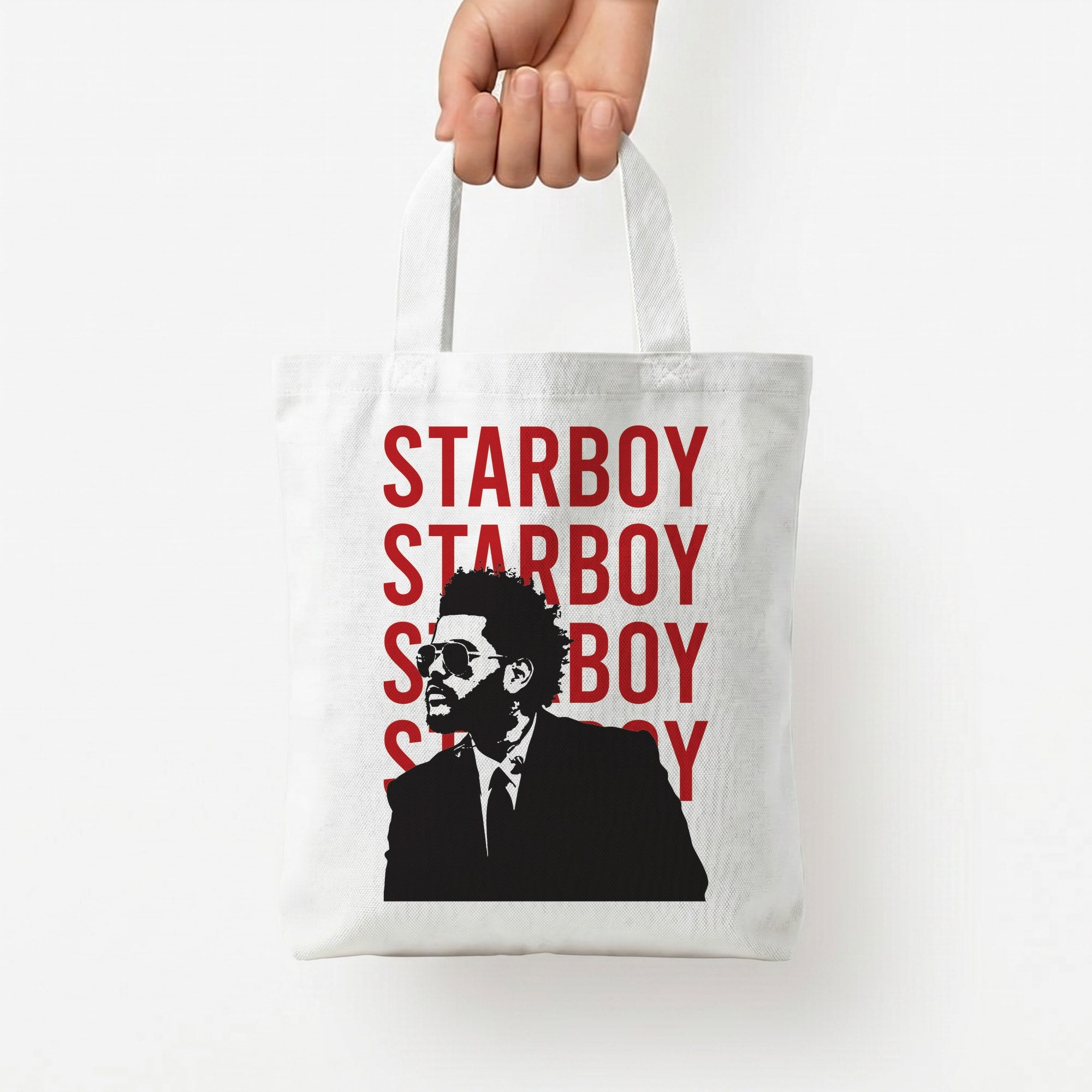Starboy Singer Tote Bag — White / Small