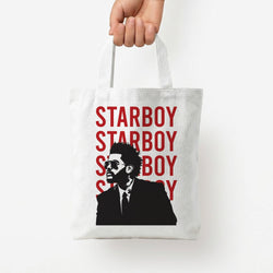Starboy Singer Tote Bag — White / Small