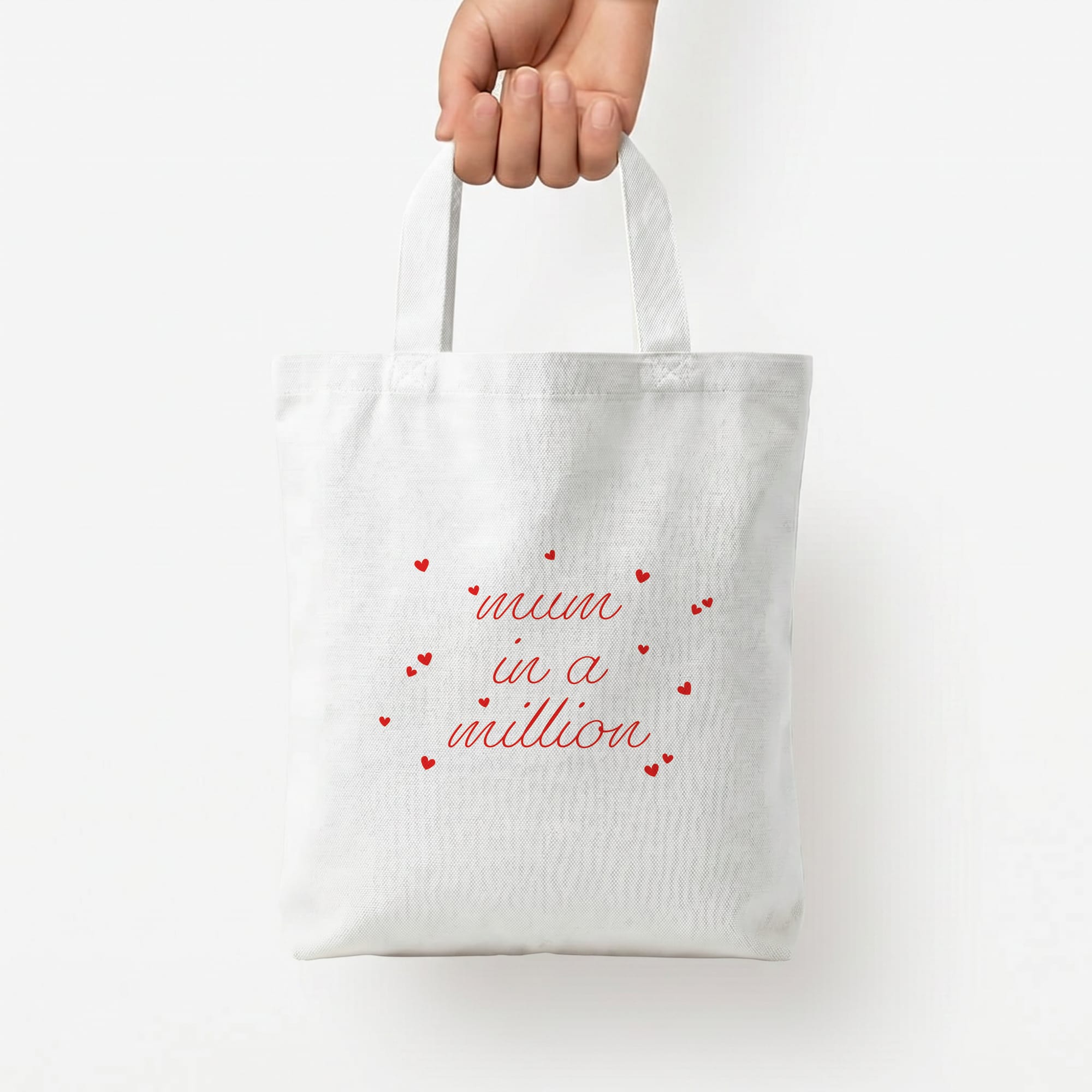Mum In A Million Tote Bag — White / Small