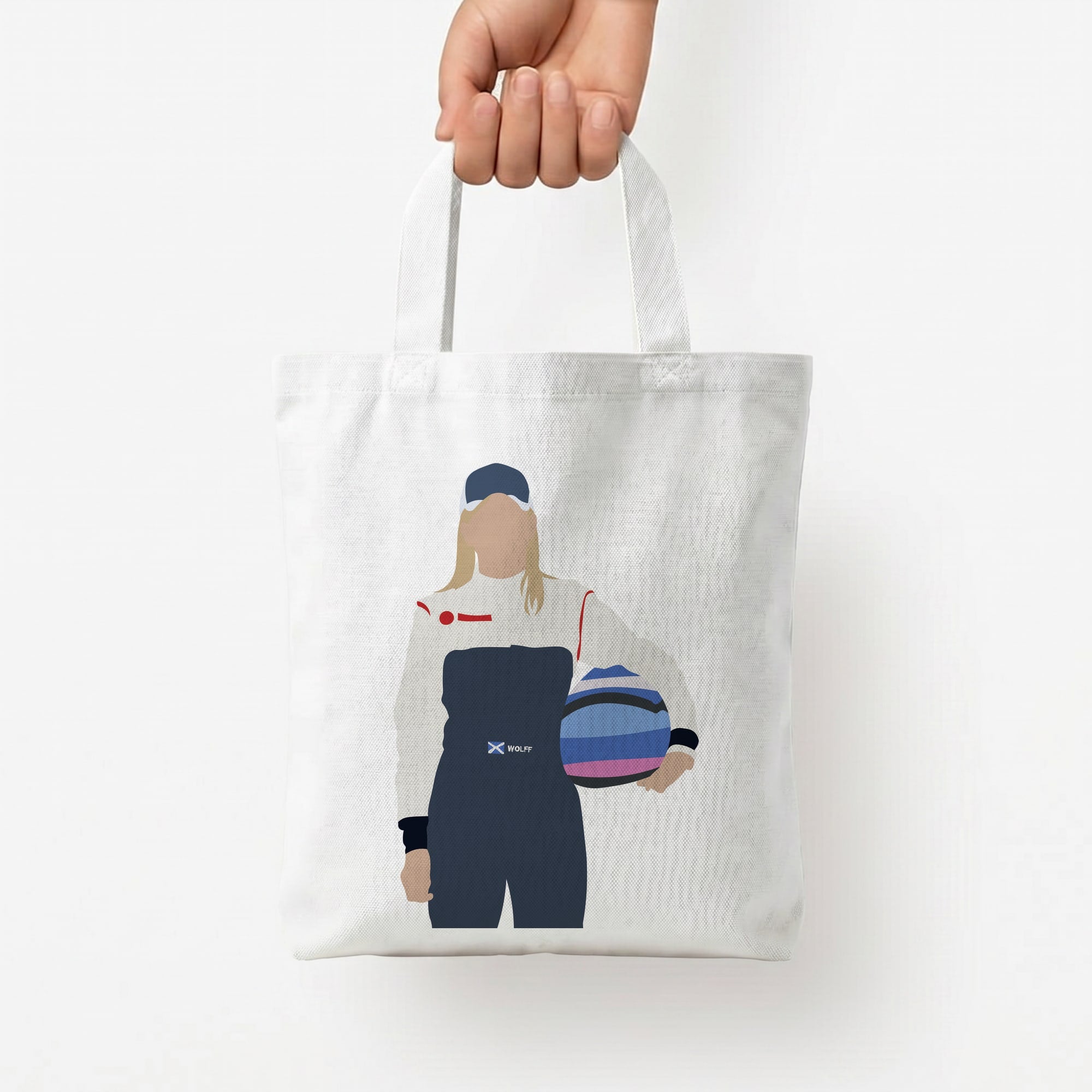 Wolf - F1 Tote Bag — White / Small
