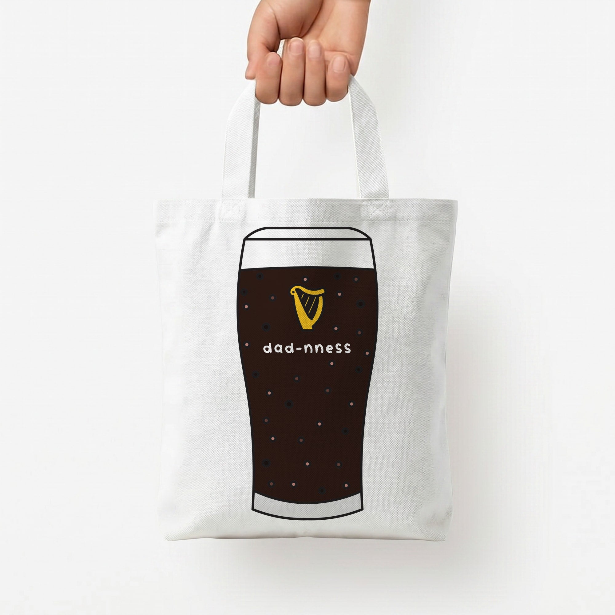 Dad-nness Tote Bag — White / Small