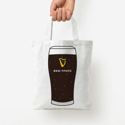 Dad-nness Tote Bag — White / Small